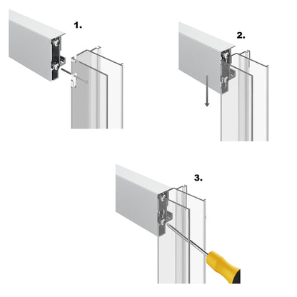 Fairford Pro 8 Black 900mm Frameless 8mm Bi-Fold Shower Door