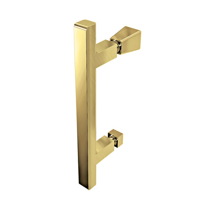 Fairford Pro 8 Brushed Brass 1000mm Frameless 8mm Hinged Shower Door with Inline Panel