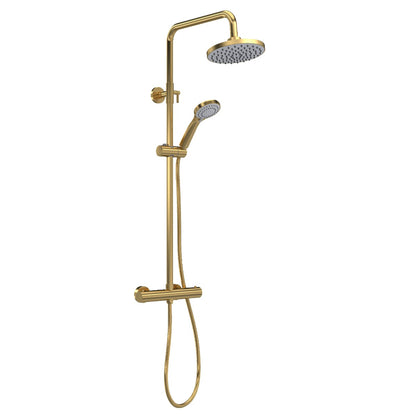Fairford Element 10 Brushed Brass 2 Oulet Exposed Shower Kit
