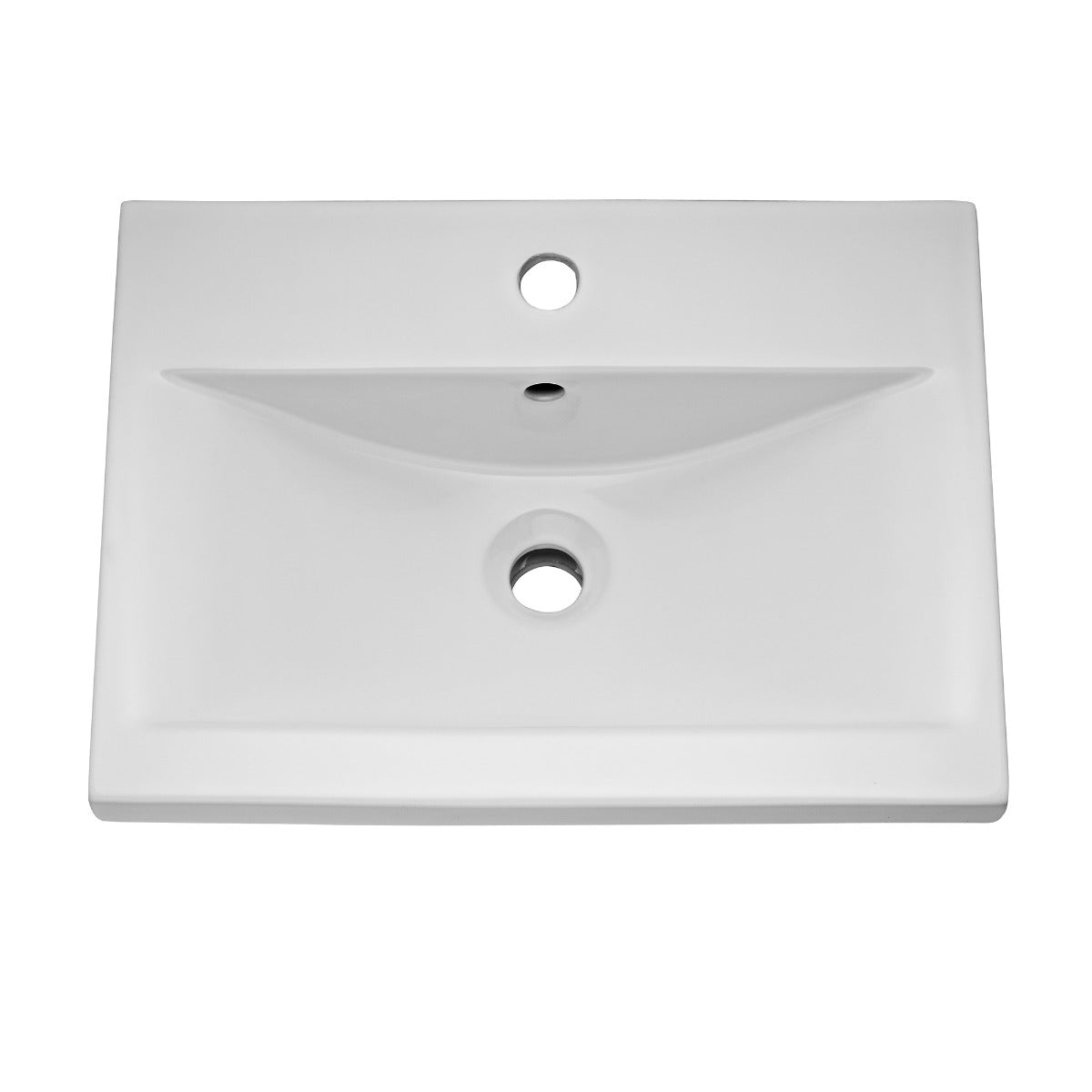 Fairford Carnation 500mm Gloss Grey Floor Standing 2 Door Vanity Unit, with Basin