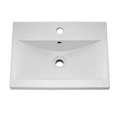 Fairford Carnation 500mm Gloss Grey Wall Hung 1 Drawer Vanity Unit