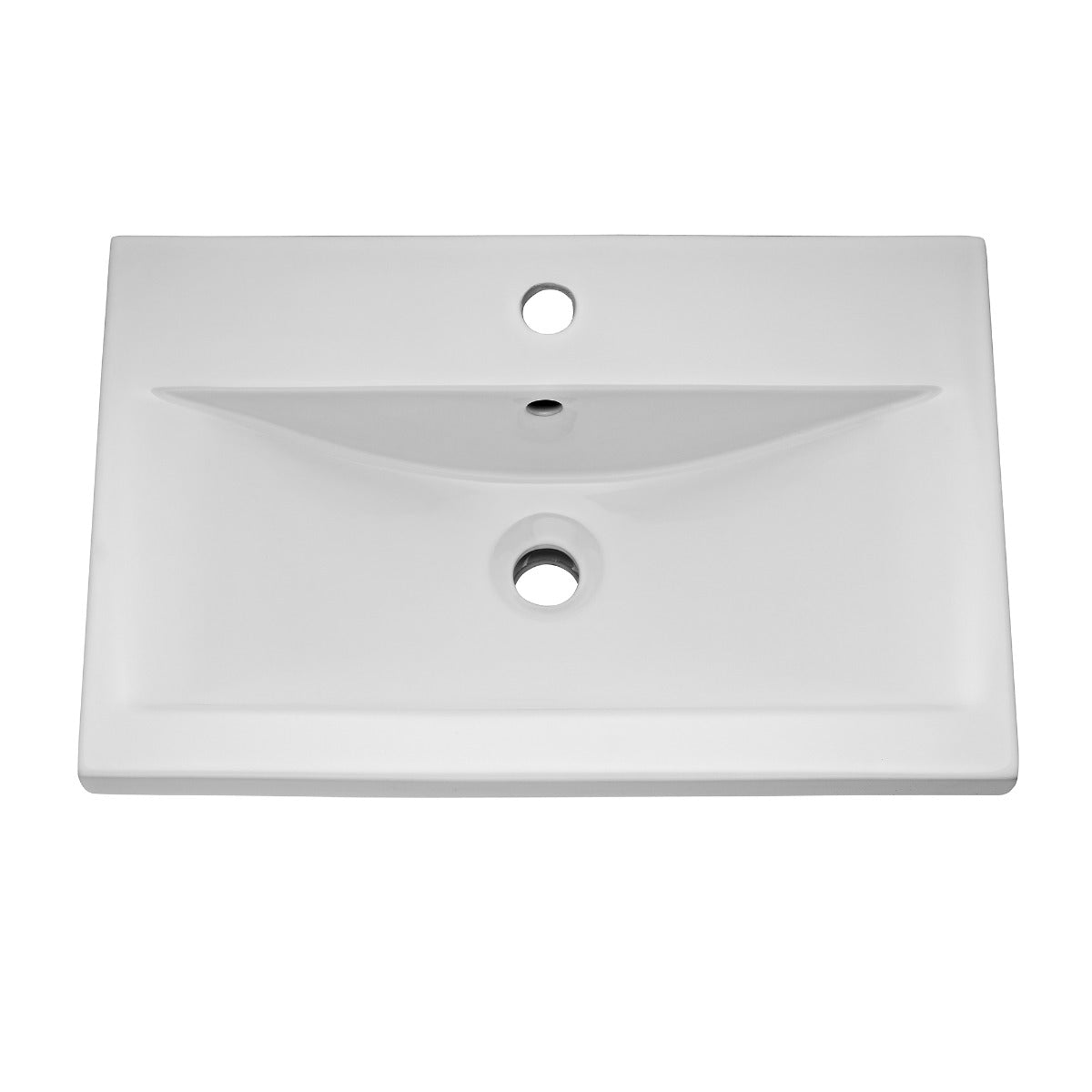 Fairford Carnation 600mm Gloss Grey Wall Hung 2 Drawer Vanity Unit