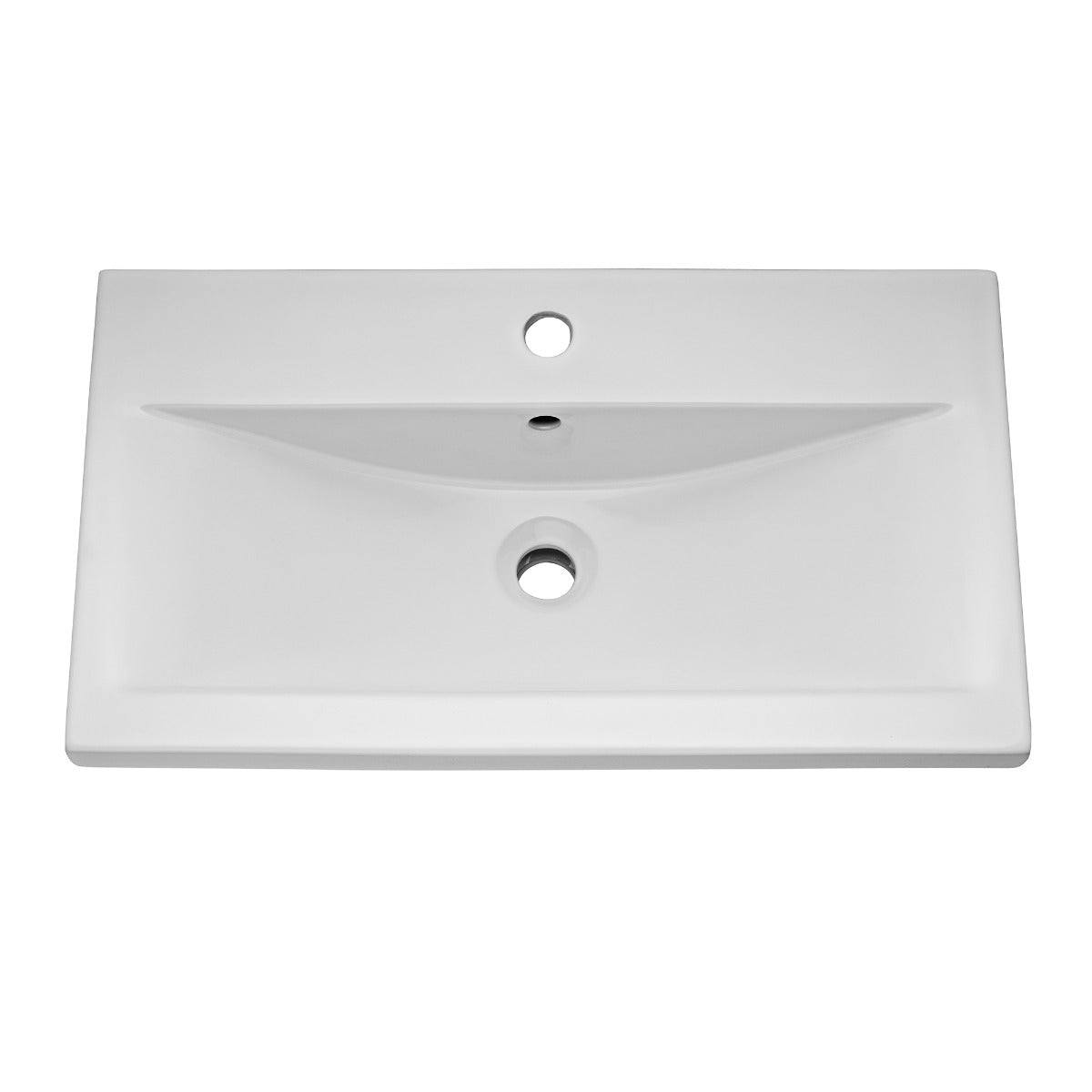 Fairford Carnation 800mm Gloss White Wall Hung 2 Drawer Vanity Unit