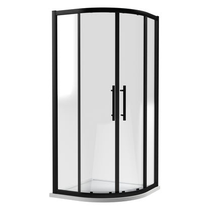 Fairford 8mm Matt Black Lined, 1000 x 1000mm Quadrant Enclosure