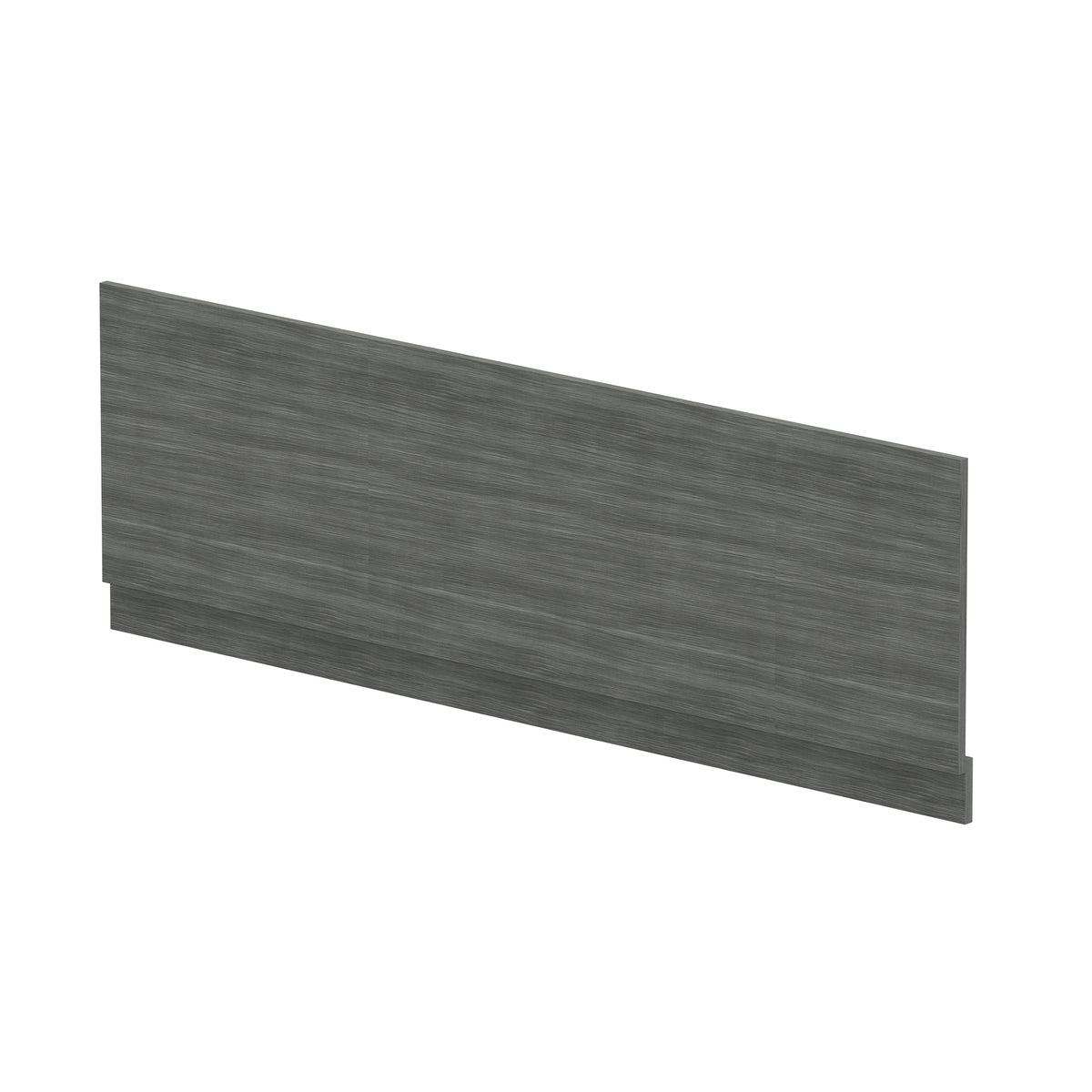 Fairford Anthracite Woodgrain 1700mm Bath Panel with Plinth