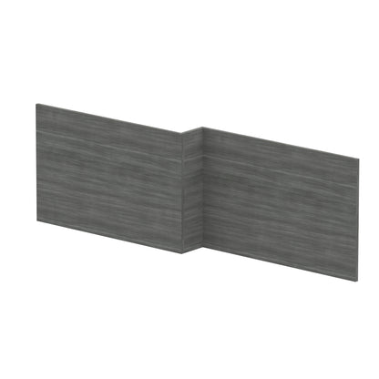 Fairford Anthracite Woodgrain 1700mm L Shaped Bath Panel