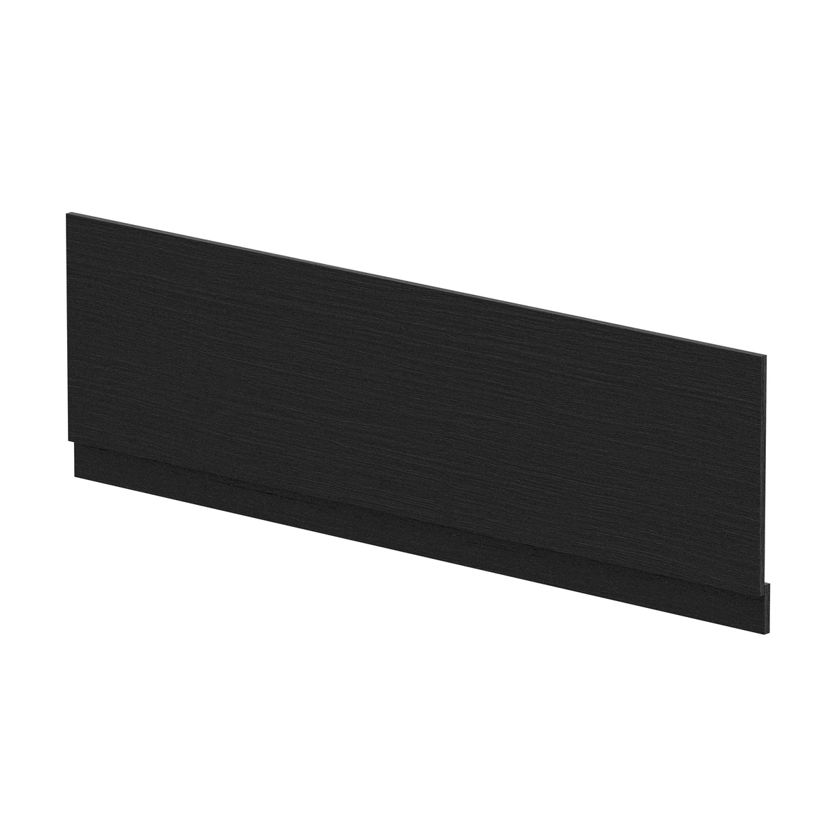 Fairford Charcoal Black Woodgrain 1800mm Bath Panel with Plinth