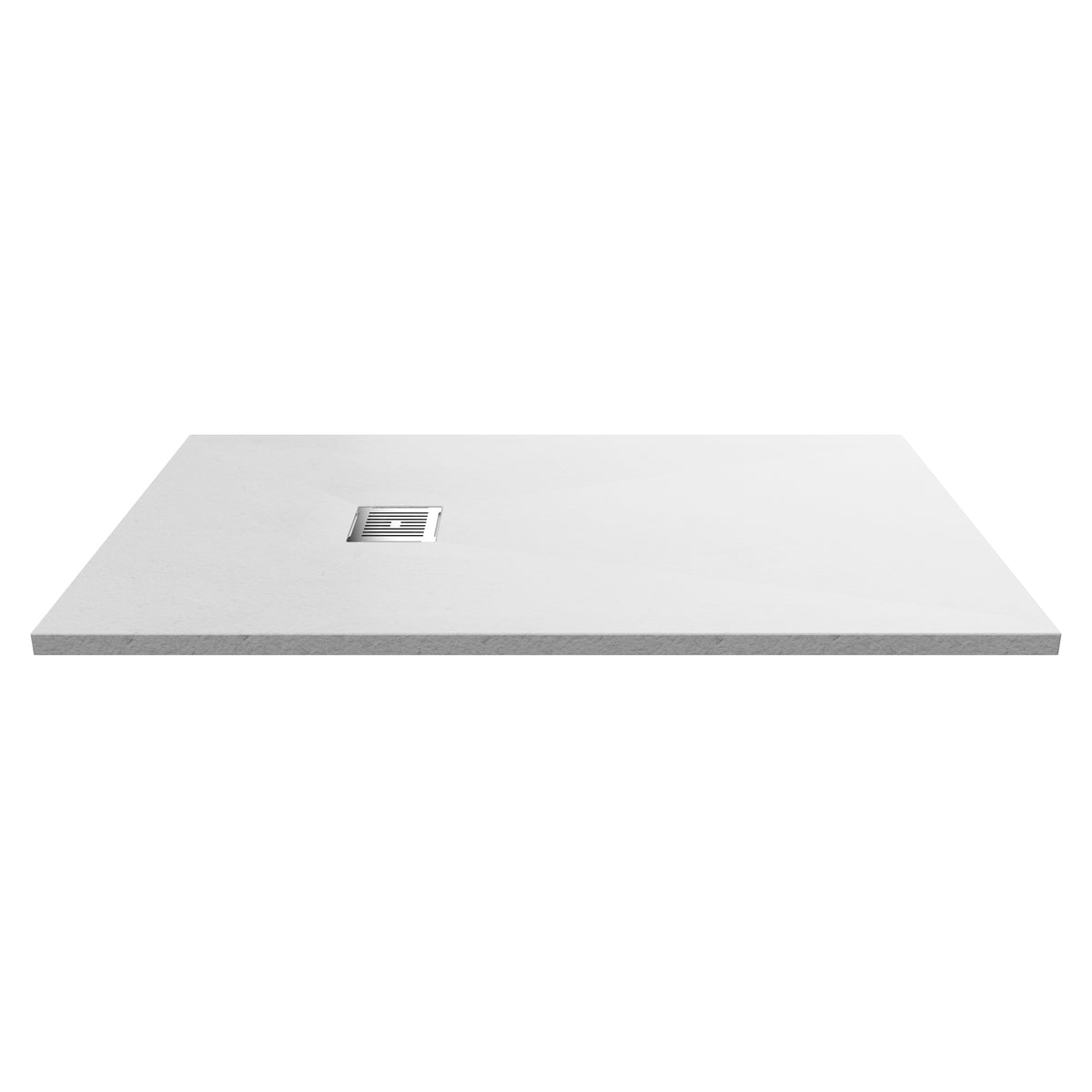 Fairford Rectangular White Slate Shower Tray, Center Waste-1400mm x 800mm