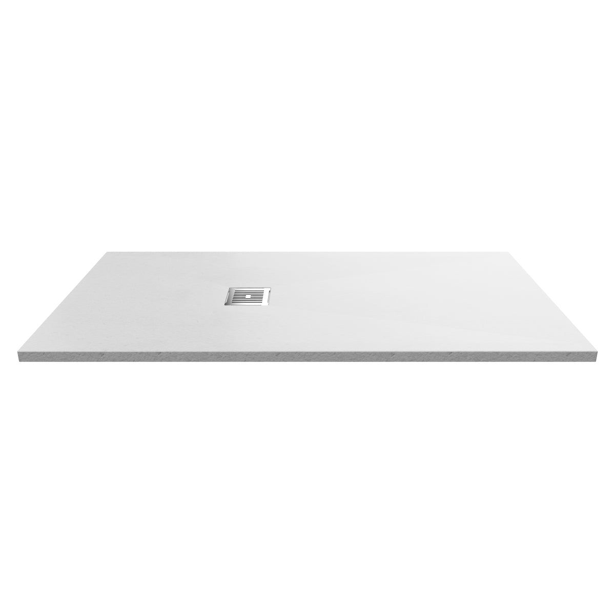 Fairford Rectangular White Slate Shower Tray, Center Waste-1600mm x 800mm