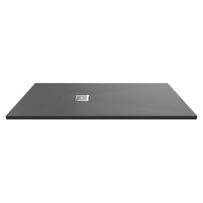 Fairford Rectangular Grey Slate Shower Tray, Center Waste-1600mm x 800mm