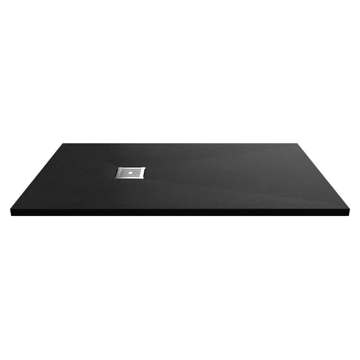 Fairford Rectangular Black Slate Shower Tray, Center Waste-1400mm x 800mm
