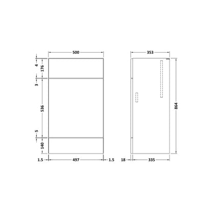 Fairford Union 500mm Bleached Oak Full Depth WC Unit