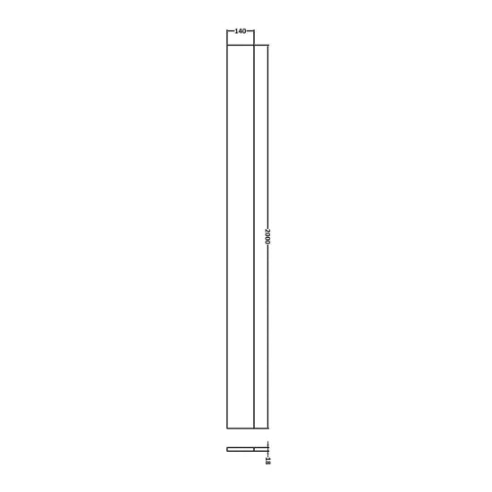 Fairford Union 2000mm Black Plinth