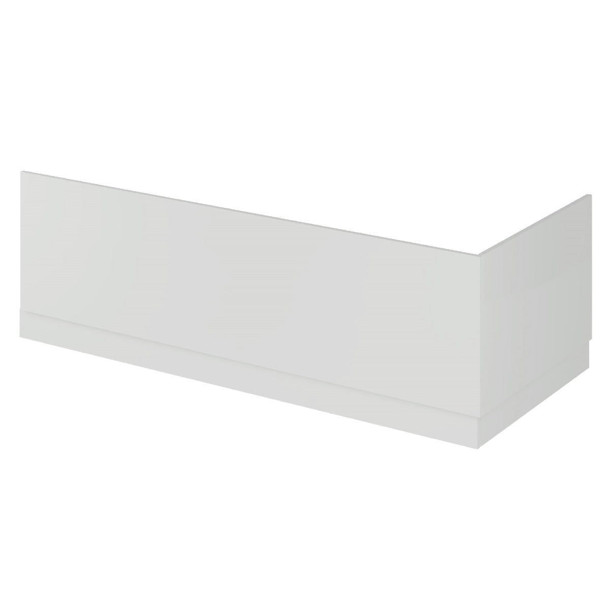Fairford Light Gloss Grey 1700mm Bath Panel with Plinth