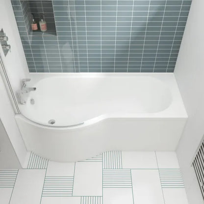 Fairford 1600 x 850mm Right Hand P Shaped Shower Bath