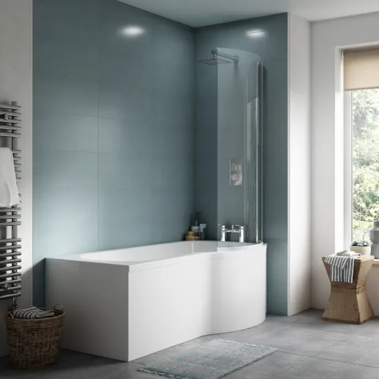 Fairford 1700 x 850mm Right Hand P Shaped Shower Bath