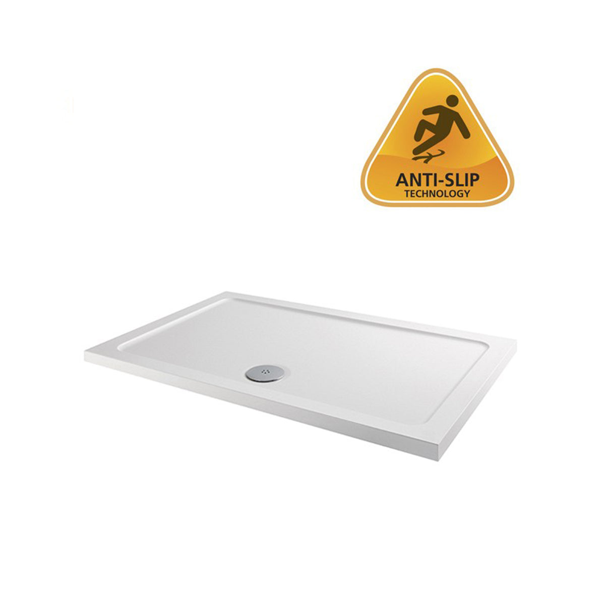 Fairford 1100 x 800mm Antislip Rectangular Shower Tray