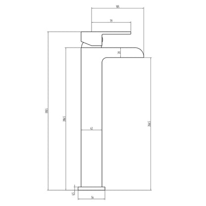 Fairford Rena High Rise Basin Mixer