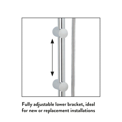 Fairford Middleton Slide Rail Kit - Chrome