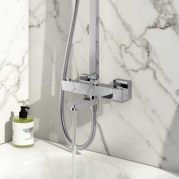 Fairford Block Exposed Shower Kit with Bath Filler