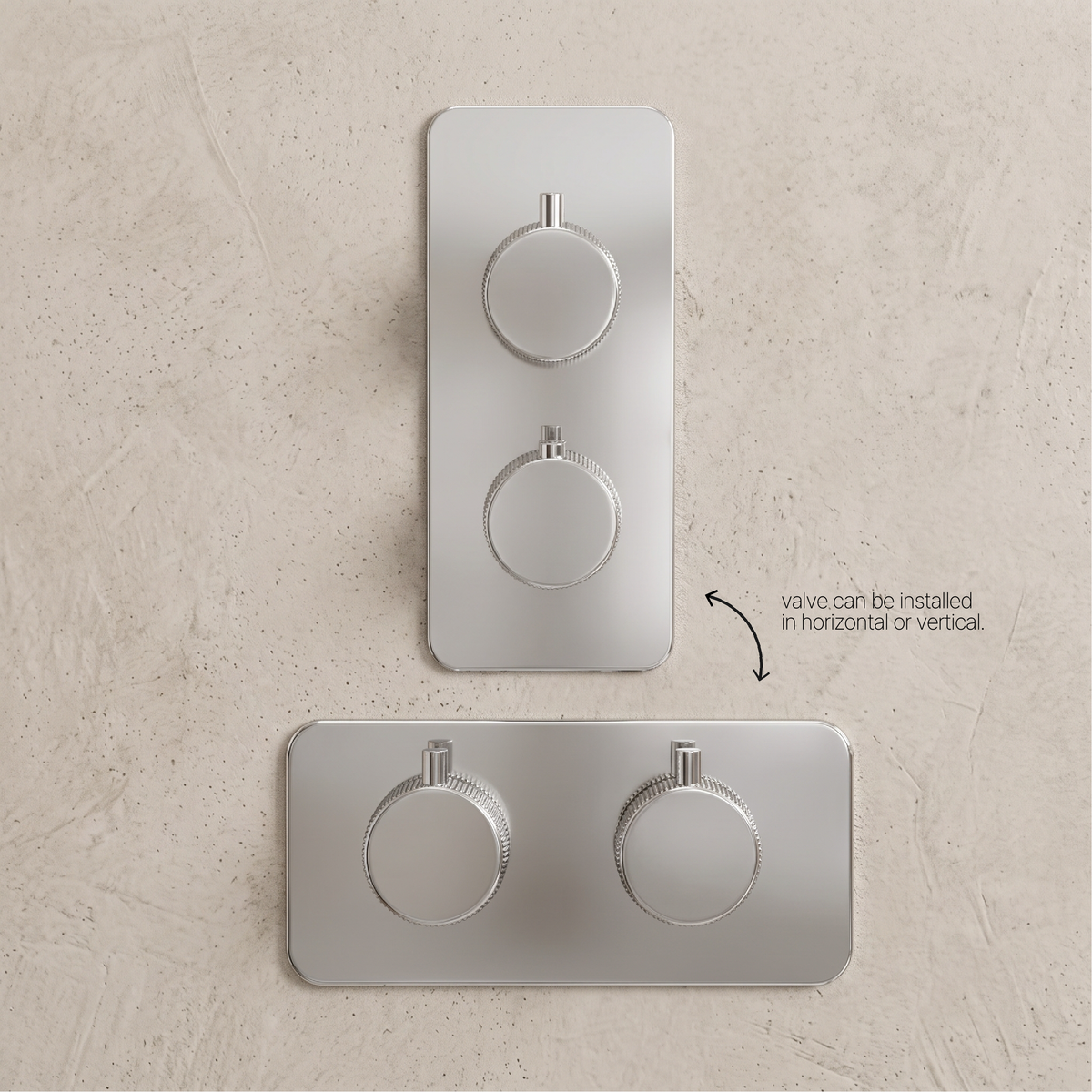 Fairford Element 7 Chrome Twin Shower Valve, 1 Outlet