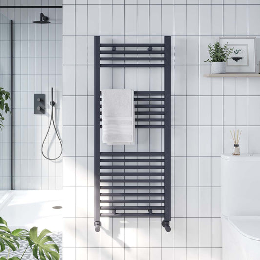 Fairford Strive Towel Radiator - 1200mm X 400mm - Anthracite