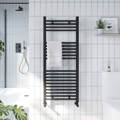 Fairford Strive Towel Radiator - 1200mm X 600mm - Black