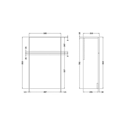 Fairford Finesse 500mm Satin Blue WC Unit