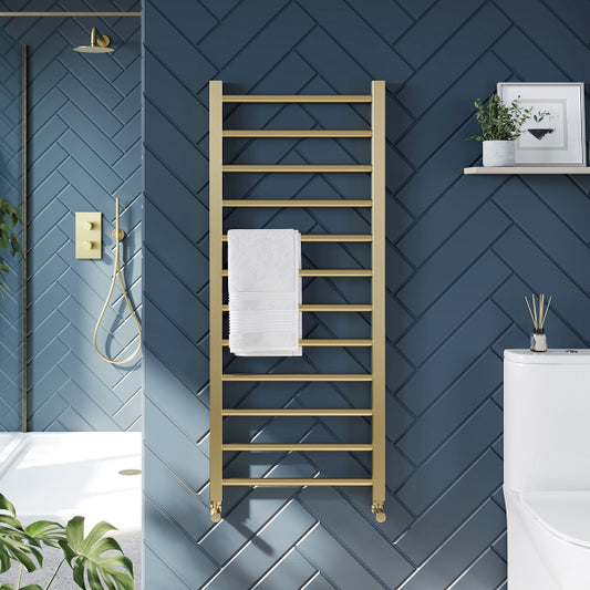 Fairford Vibe Towel Rail - 1600mm X 500mm - Brushed Brass