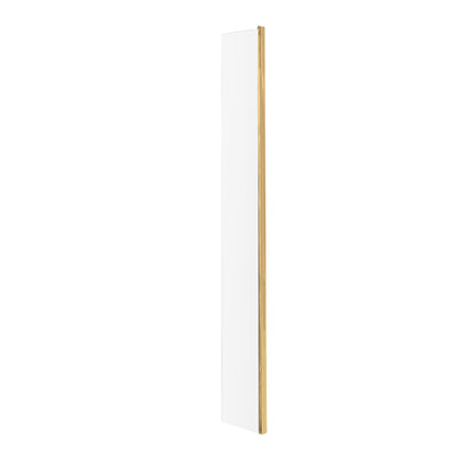 Fairford Brushed Brass 215mm Wetroom Return Screen - 1850mm High