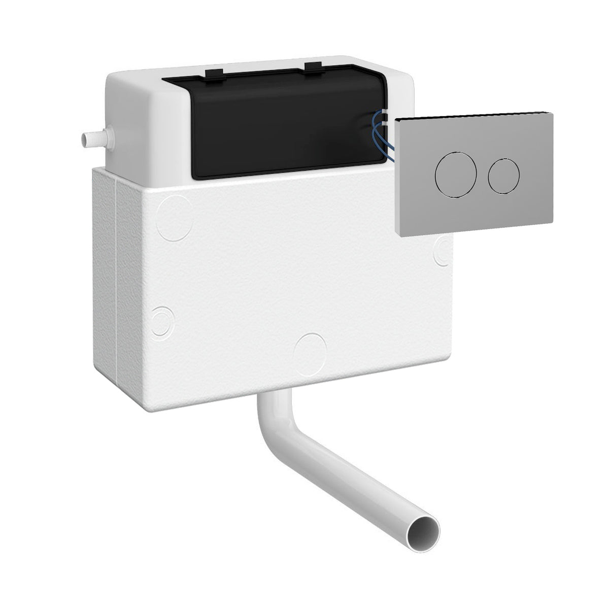 Fairford Filo Concealed Cistern with Chrome Flush Button