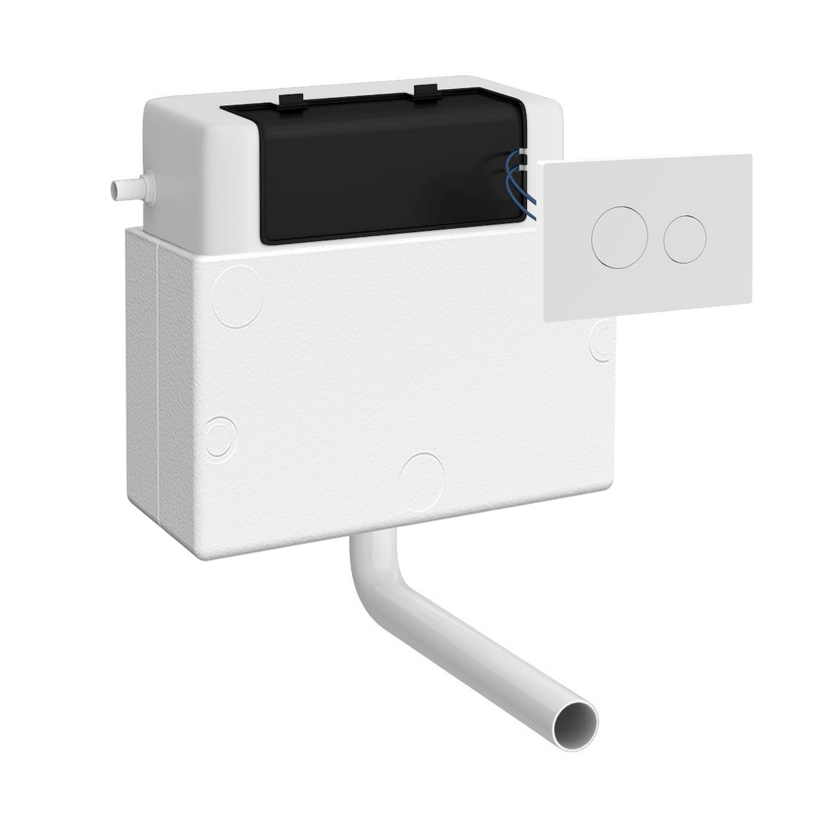 Fairford Filo Concealed Cistern with White Flush Button